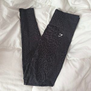 Gymshark Medium Adapt Animal Seamless Leggings Gray Black